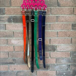 Colorful Cloth Belts Set Boys 6 Belts